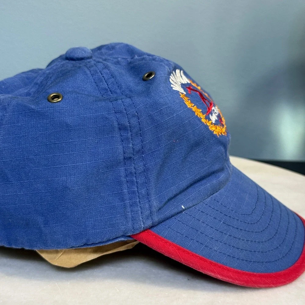 Vtg‎ Gap Havana Surf Team Blue Canvas Baseball Hat Red Trim Kids Y2k Cap preppy